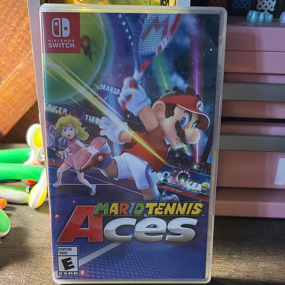 Nintendo Switch Mario Tennis Aces - Red and White